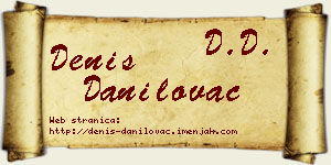 Denis Danilovac vizit kartica